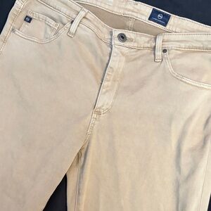 Ag Adriano Goldschmied Mid-Rise Cigarette Jeans in Camel Tan 31R